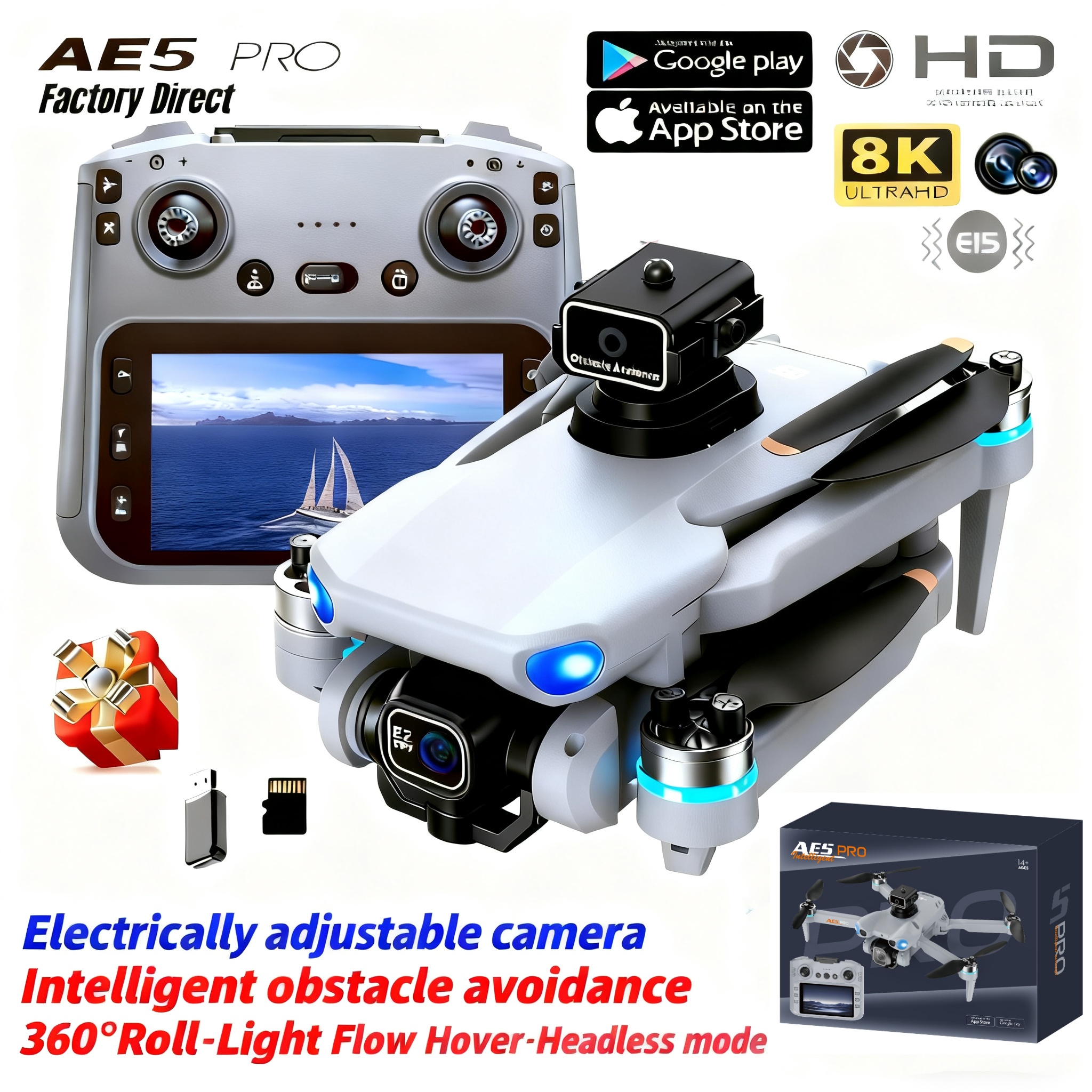 Drone Gimbal 2 Axis - 2026 New AE5 Pro Drone 8K