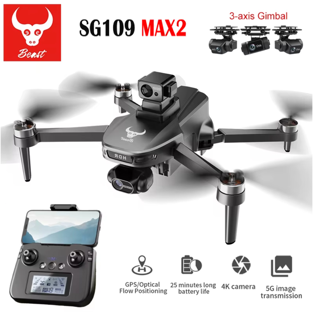 SG109 MAX2 Professional FPV 8K - Drone Gimbal 3 Axis reseña y precio