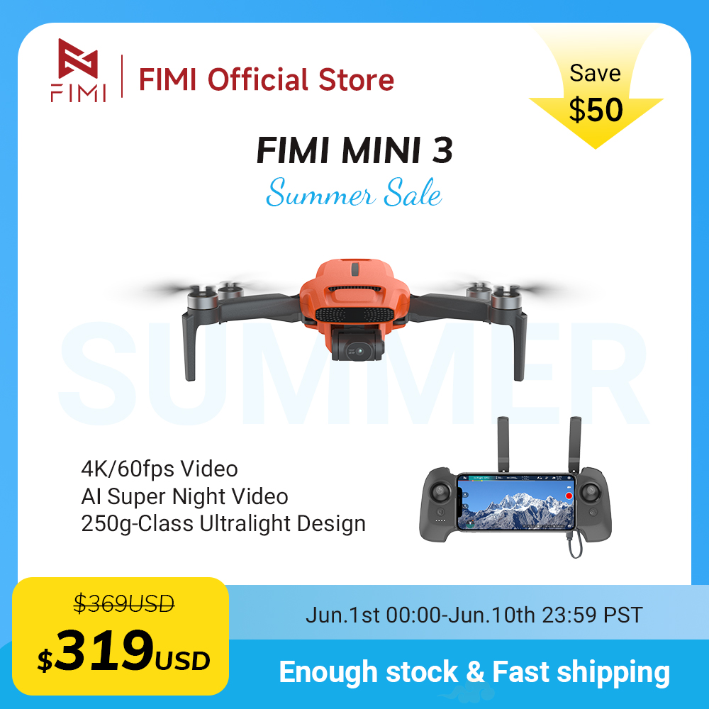 FIMI MINI 3 Camere drone 4K 60 - Drone Gimbal 3 Axis reseña y precio